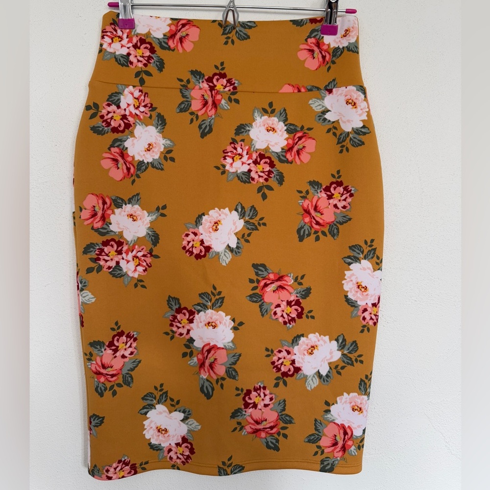 Medium Floral Mustard Skirt